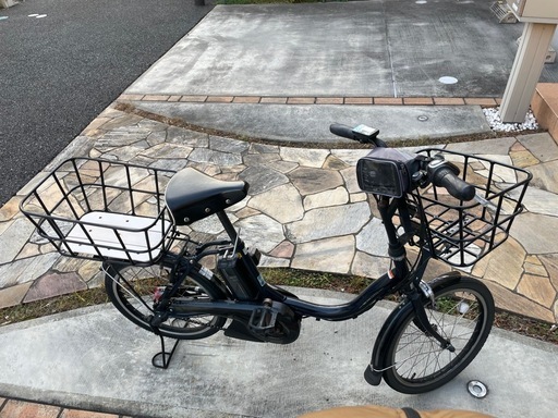 【電動アシスト自転車】前後カゴ付き／予備サドル・グリップあり／引き取り限定 electric assisted bicycle
