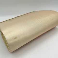 草履 クラッチバッグ セット 金色 ピンク 花柄 箱入りの画像