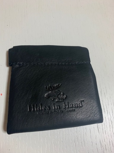【新品・未使用】小銭入れ　カナダ　ハンドメイド　バイソン革