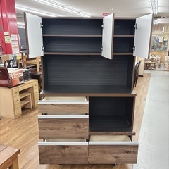 I717 🌈 ジモティー限定価格！ 三友ファニチャー キッチンボード 食器棚 ピュアⅡ ⭐ クリーニング済の画像