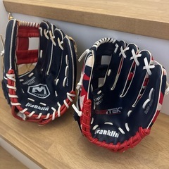 野球グローブ　親子セット　キャッチボールの画像
