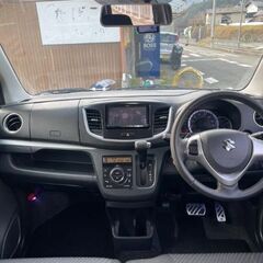 スズキ ワゴンR スティングレー 車検付き ターボ 社外16インチアルミ 社外マフラー ローダウン ナビ ETC バックカメラ パドルシフトの画像