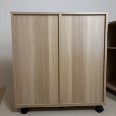 【引取募集】アイリスオーヤマ  キャスター付き収納ワゴン カラーボックス 2個セットの画像