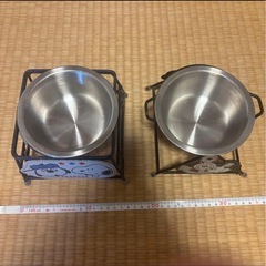 【ペットパラダイス】ペット用食器台　スヌーピー　ミッキーマウス　ステンレス食器2つ付　ディズニーの画像