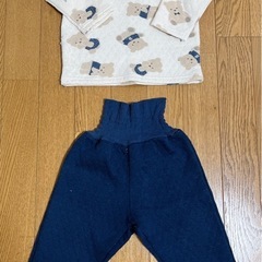まとめ売り5点 ベビー キッズ 冬服 パジャマ 肌着 オール80cmの画像