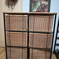 引き渡し決定◎藤のラック、収納ケースの画像