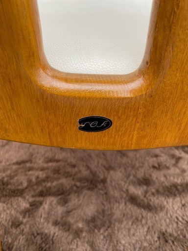 北欧レトロ トーア TOA 木製椅子 販売 ダイニングチェア レザー張り ③