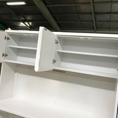 ジャングルジャングル貝塚店　食器棚　白　ホワイト　4枚扉引き出し　高さ調節　中古　貝塚市　二色浜の画像