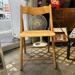 無印良品　折り畳みチェア　天然木　ブナ材　【リサイクルショップ道楽屋】の画像