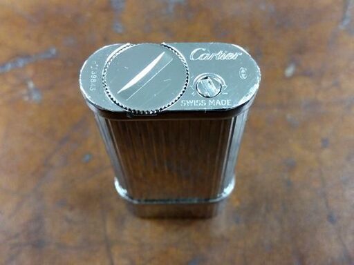 着火確認済み Cartier ゴドロン ガスライター シルバー ローラーガスライター カルティエ 喫煙グッズ メンズ 喫煙具 札幌市 