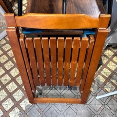 木製　折り畳み椅子　【リサイクルショップ道楽屋】の画像