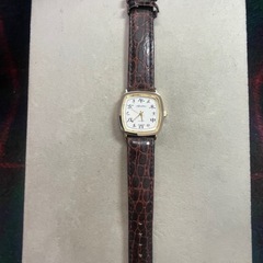 稼働　腕時計　Alfadino 十二時辰　文字盤　クォーツ　 ホワイト文字盤 腕時計 クォーツ クオーツ 稼働品 ゴールドの画像