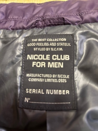 お値下げ　人気美品　NICOLE CLUB FOR MENニコル　ダウン極暖　Ｌ