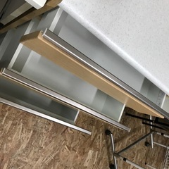 ジャングルジャングル貝塚店　レンジボード　茶色　高さ調節　ソフトクローズ　木目　木　コンセント　中古　貝塚市　二色浜の画像