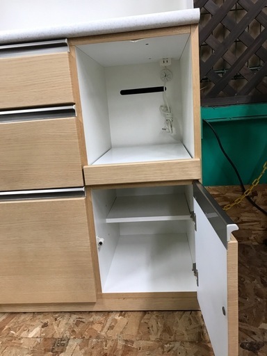 ジャングルジャングル貝塚店　レンジボード　茶色　高さ調節　ソフトクローズ　木目　木　コンセント　中古　貝塚市　二色浜
