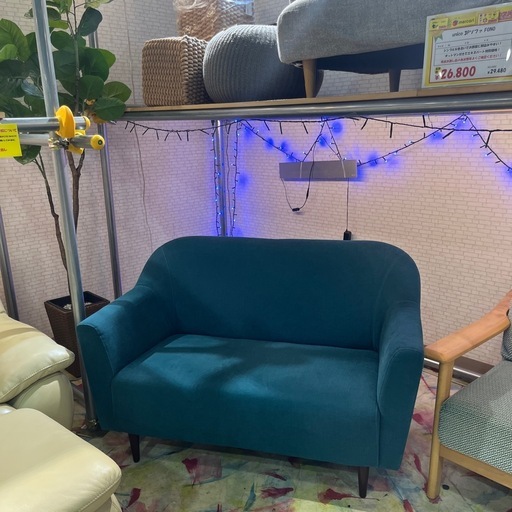 2Pソファ　ブルー