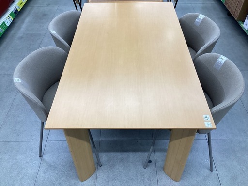 【トレファクピエリ守山店】【取りに来られる方限定】ダイニング5点セット　ブラウン×ベージュ