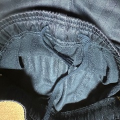 ネイビー ジャージ パンツ グレーライン ウエストゴム 紐付き Mの画像