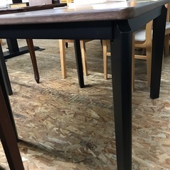 ジャングルジャングル貝塚店　ダイニングテーブル　椅子　セット　ダイニングセット　茶色　ブラウン　ダークブラウン　中古　貝塚市　二色浜の画像