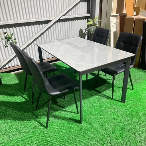 ✨美品✨超高級感❗️?激安?❗️配送•設置?❗️大理石風ダイニングテーブル　ダイニングチェアセット　５点セット