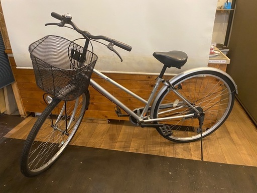 27インチ　フラットバー自転車　シングルギア