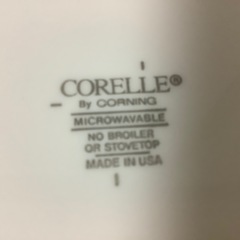 コレール　CORELLE 深皿　ブルー　花柄　21.5㎝の画像