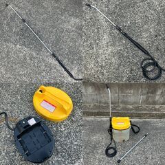 アイリスオーヤマ 乾電池式 電動噴霧器（５L）イエローの画像