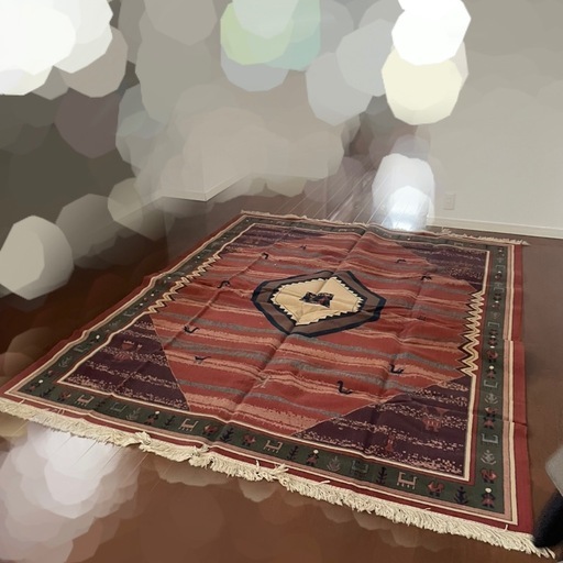 ️【特大サイズ】厚手ラグ カーペット トライバル調 民族柄 フリンジ