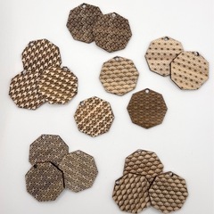 【ひのき】重紋八形木札・祭り木札・喧嘩札の画像