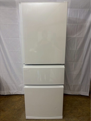 【成約済み】【6ヶ月保証】三菱電機 3ドア冷蔵庫 MR-C33F-W 2021年製 330L