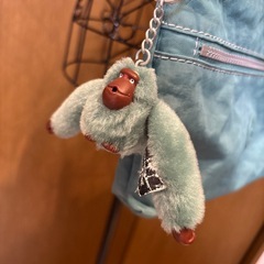 キプリングショルダーバッグ　グリーン系の画像