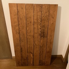 DIY キャンプテーブル 折りたたみ式 1×4材｜ワトコオイル仕上げ｜ビンテージ風の画像