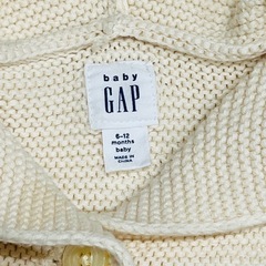 GAP baby くま耳 フード付き ニットカーディガン 6〜12mの画像