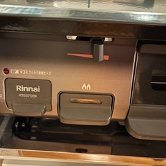 美品グリル付ガステーブルRinnal RTE670BKLの画像