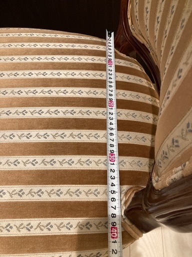 ショップ 希少 クラシックストライプ柄木製椅子