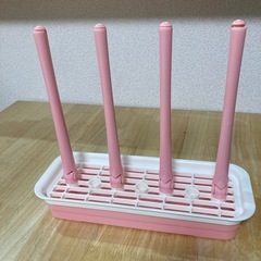 哺乳びん乾燥スタンド（ピンク）の画像