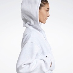 Reebok 裏起毛ショート丈フード付きパーカーの画像