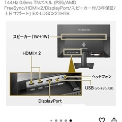 ゲーミングモニター21.5インチの画像