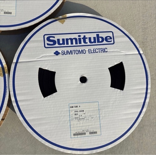 未使用品 sumitube SUMITOMO ELECTRIC 20×0.3 スミチューブA 5巻 ブラック 熱収縮チューブ mw08