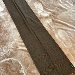 エディーバウアーEddie Bauerマフラーレディースメンズスカーフストールショールユニセックス男女兼用茶色系チェック柄の画像