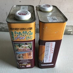 【成約済/ありがとうございます】ガーデニングのDIYに🌳2缶まとめて！デッキ&ラティス用のステイン塗料の画像