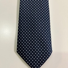 新品未使用品ドット柄ネクタイ10本セットメンズネイビー紺ダークブルー保護フィルムパッケージ男性用紳士1の画像