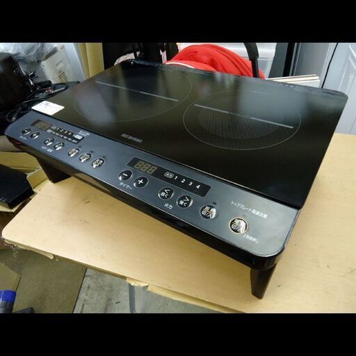 札幌☆アイリスオーヤマ◇脚付き2口IHコンロ◇1400W◇IHK-W13S-B◇2021 