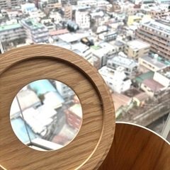 無印良品の丸型（円筒型）ゴミ箱の画像