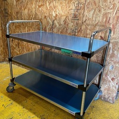 C(7775) マルゼン オールマイティーカート 3段 業務用 キャビネットワゴン 配膳 店舗 飲食店 W1065D610H975 直接お引き取り歓迎 大阪 中古の画像