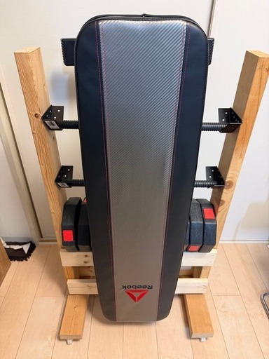 Wout バーベルにもなる ダンベル 20kg×2＋自作ダンベルラック＋ベンチ