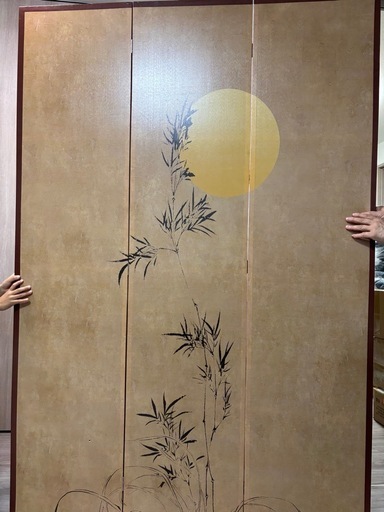 三つ折り屏風　新品　両面同じ画