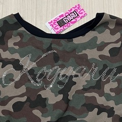 新品コギャル KOGYARU 迷彩柄 クロップドトレーナー 140ストーン裏起毛の画像