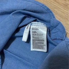 新品未使  H&M ブルー 長袖ワンピース 105サイズの画像