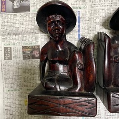 木製　ブックエンド　2個セットの画像